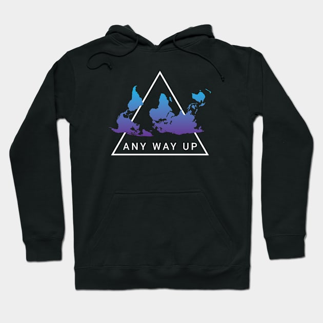 Any Way Up Upside Down Map Hoodie by DnlDesigns